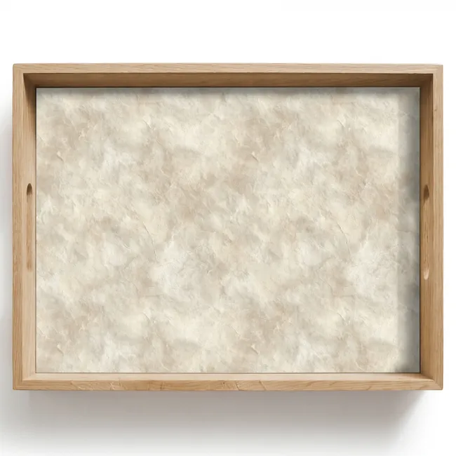 Vassoio - Beige - Struttura a rilievo - Pietra naturale