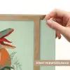 Dino - Bladeren - Grafisch - Groen Light Box met batterij (Wandlamp kind) middel -USP_websiteprintNL