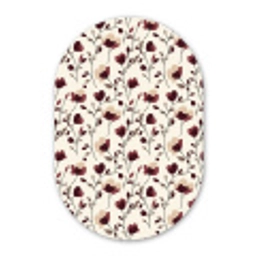 Bloemen - Botanisch - Bordeaux Wandcirkel Ovaal Forex klein 630 -3d