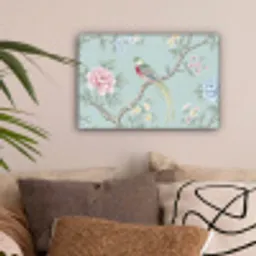 Vogel - Bloemen - Kleurrijk canvas 2cm klein -sfeer1