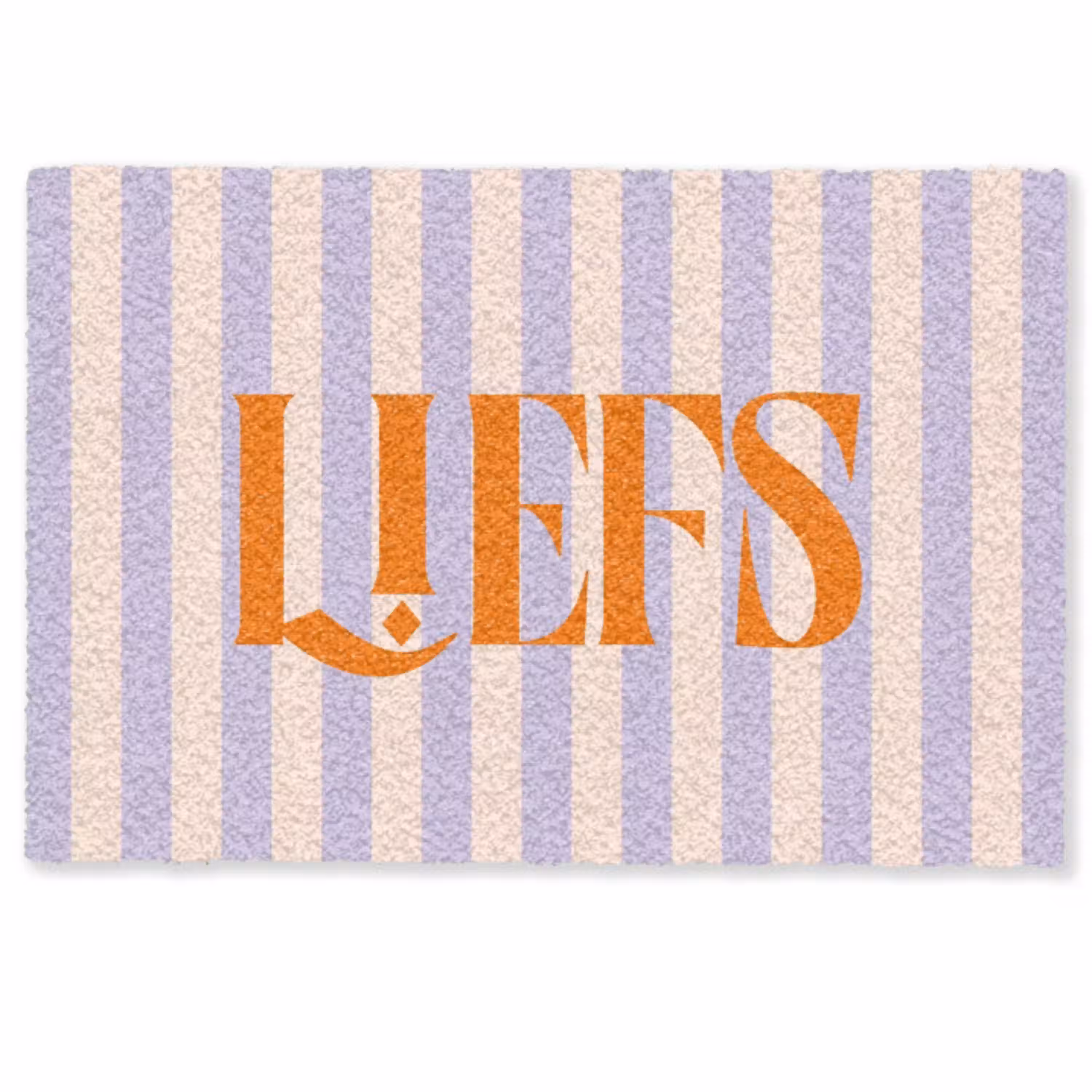 Lila - Oranje - Strepen - Liefs Deurmat klein -zkaufland3d