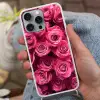 Rozen - Pink - Bloem Hoesje iPhone 16 Pro Max met koord klein -sfeer3