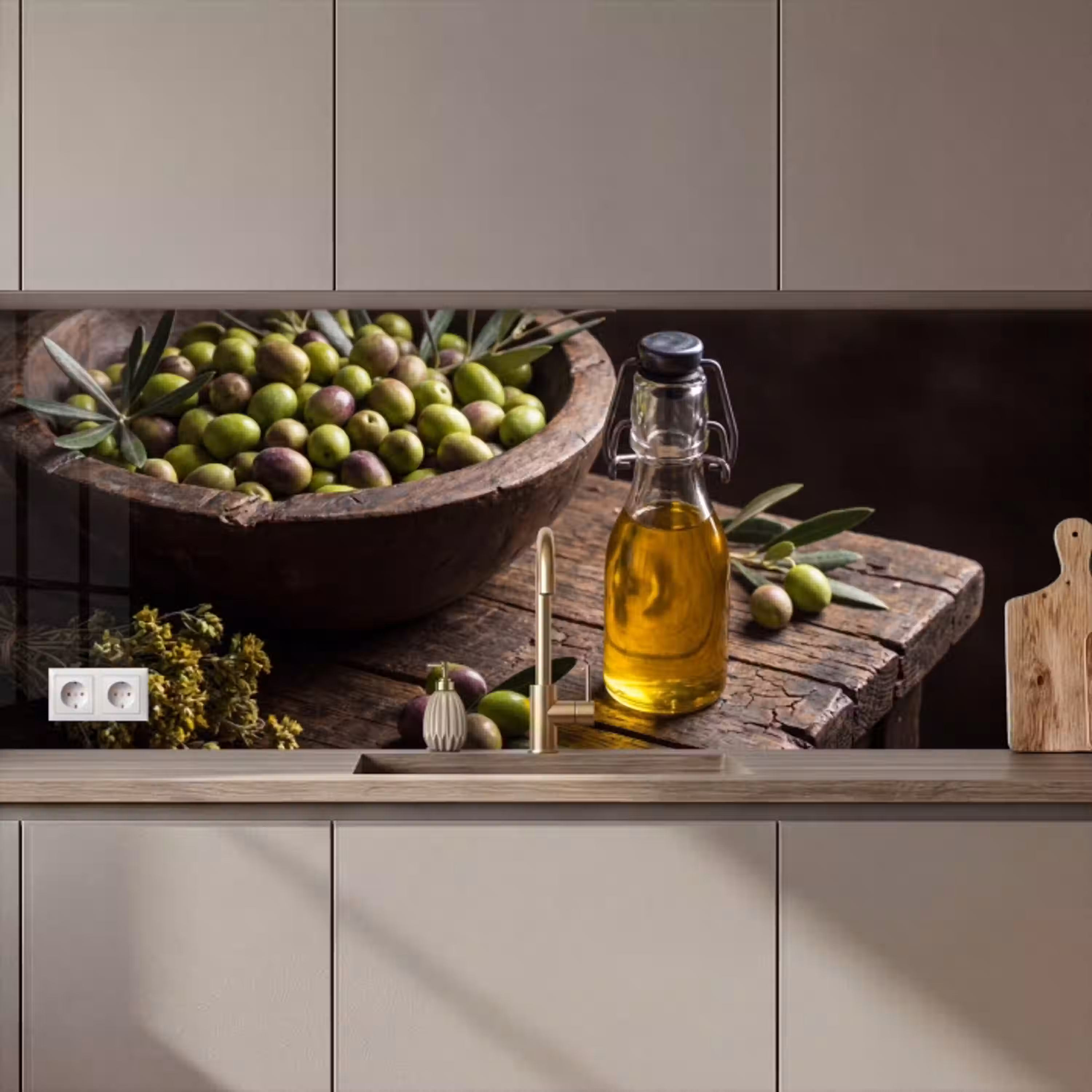 Olijven - Eten - Rustiek keuken achterwand 2 middel zz_3dshopping