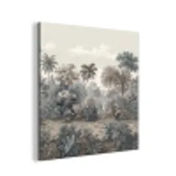 Tropisch - Landschap - Illustratie aluminium wit klein -3d