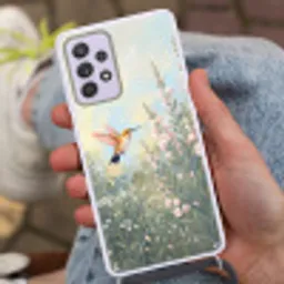 Kolibrie - Illustratie - Kleurrijk Hoesje Samsung Galaxy A52 5G met koord klein -sfeer3