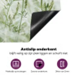 Grassen - Minimalistisch - Groen Inductie beschermer vinyl 3mm middel -zzzzzzz-cc-onderkant