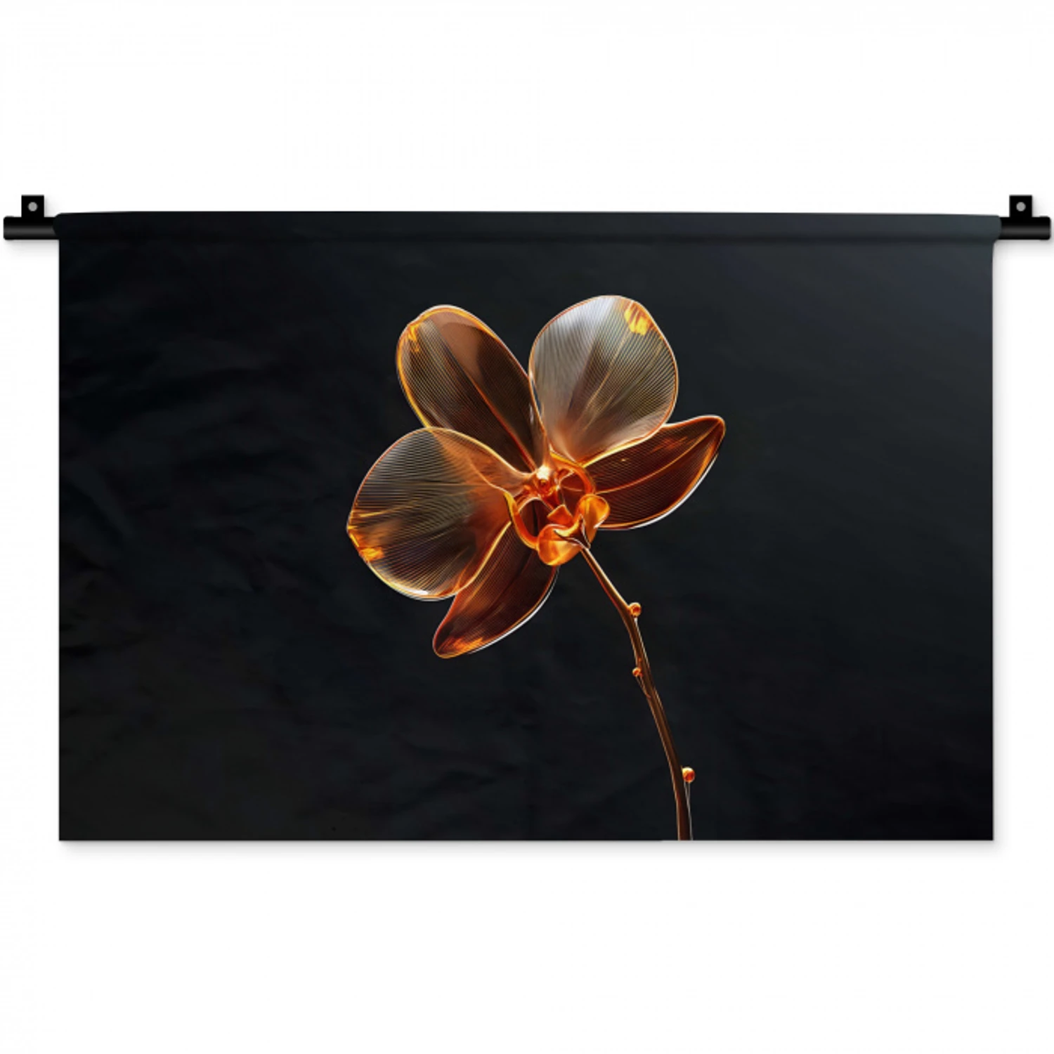 Orchidee - Doorzichtig - Bloem Wandkleed katoen klein -zz3d