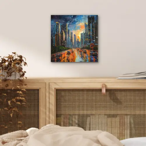 Auto - Skyline - Zon - Blauw aluminium wit klein -sfeer3