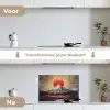 Bergtop - Sneeuw - Zon keuken achterwand spatscherm klein -voor_na_NL