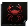 Krab - Rood - Vissen - Schaaldieren Inductie beschermer vinyl 3mm middel -3d