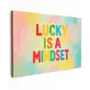 Quote - Lucky - Regenboogkleuren canvas 2cm klein -z3d