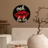 Lip - Rood - Quote Wandcirkel kunststof plaat 5mm dik klein -sfeer1