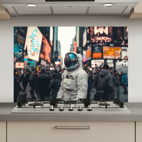 Stad - Mensen - Astronaut - Wit keuken achterwand spatscherm klein -3d_website