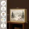 Bos - Herten - Winter - Sneeuw Light Box met batterij (Wandlamp) middel -USP_websiteoverzichtNL