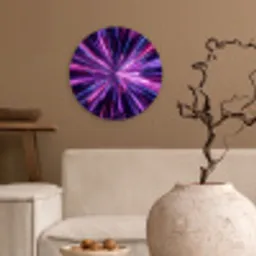 Lichtsnelheid - Ruimte - Roze - Paars Wandcirkel kunststof plaat 5mm dik klein -sfeer1
