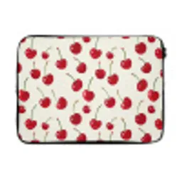Kersen - Minimalistisch - Rood laptophoes neopreen klein 279 -3d