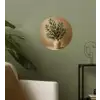 Vaas - Olijftakken - Bladeren - Beige Wandcirkel behangsticker klein -sfeer2