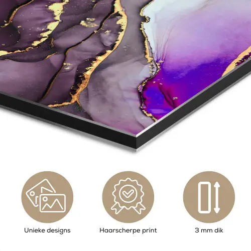 Marmer - Roze - Paars - Gold aluminium wit klein -closeup_NL