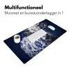Koe - Delfts - Blauw - Artistiek Muismat XXL klein -sfeer4