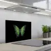 Vlinder - Groen - Diepte keuken achterwand spatscherm klein -3d_schuin