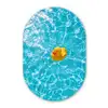 Badeend - Dobberen - Blauw Wandcirkel Ovaal Forex klein -3d