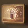 Chocomelk - Drinken - Warm - Bruin Light Box met batterij (Wandlamp) middel -z3d_website