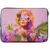 Vrouw - Abstract - Cirkel - Bloemen laptophoes neopreen klein -zkaufland3dotto