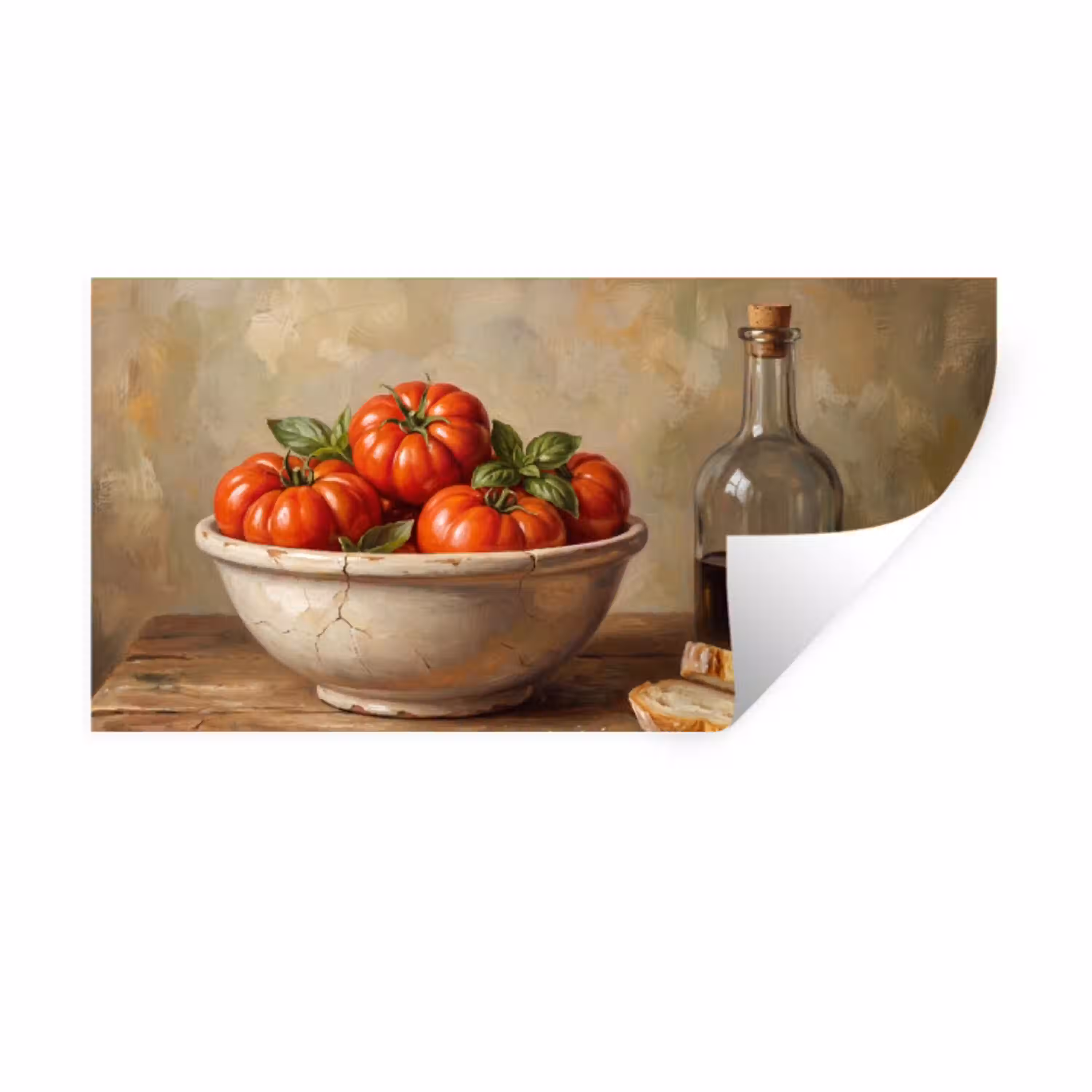 Tomaten - Kom - Eten Muursticker klein -3d