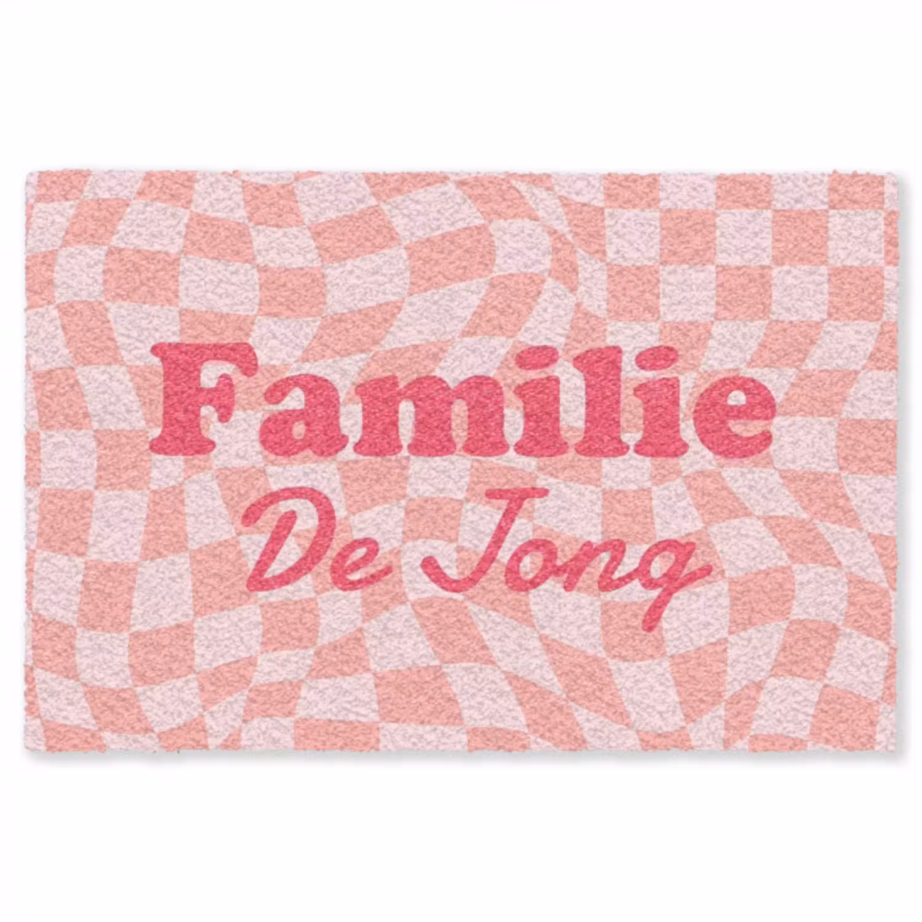 Familie - Roze Deurmat groot -3d