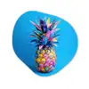 Ananas - Blauw - Tropisch - Vrolijk Wandcirkel Organisch Forex 3mm klein -3d