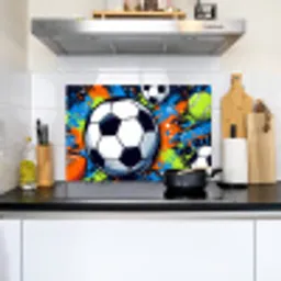 Sport - Ballen - Kleurrijk Inductie beschemer met haakjes klein -sfeer2