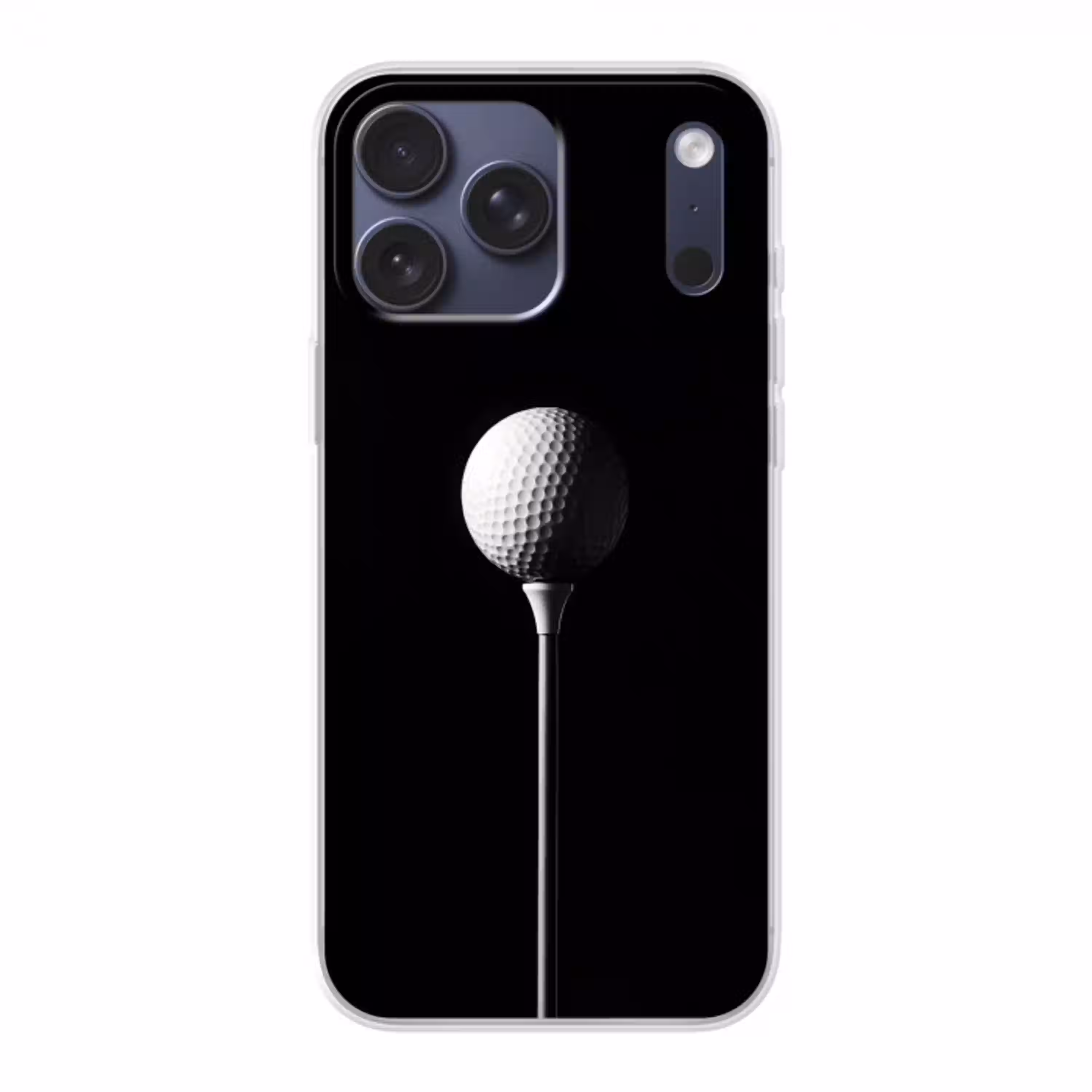 Golfbal - Minimalistisch - Wit Telefoonhoesje iPhone 17 Pro Max klein -3d