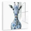 Giraffe - Delfts blauw - Dieren - Minimalistisch plexiglas 5mm klein -zzzproduct_nieuw