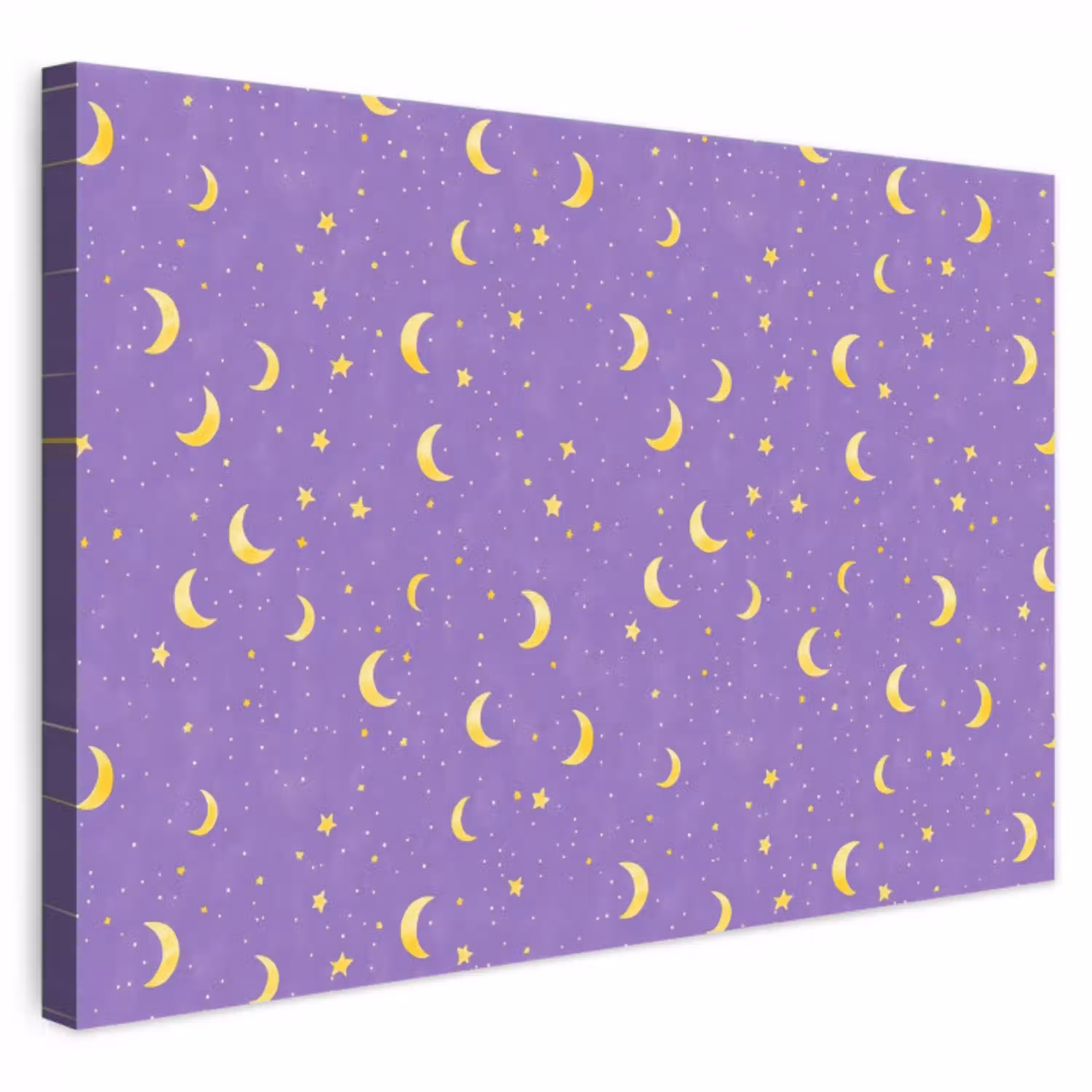 Manen - Sterren - Paars canvas 2cm klein 34 -3d