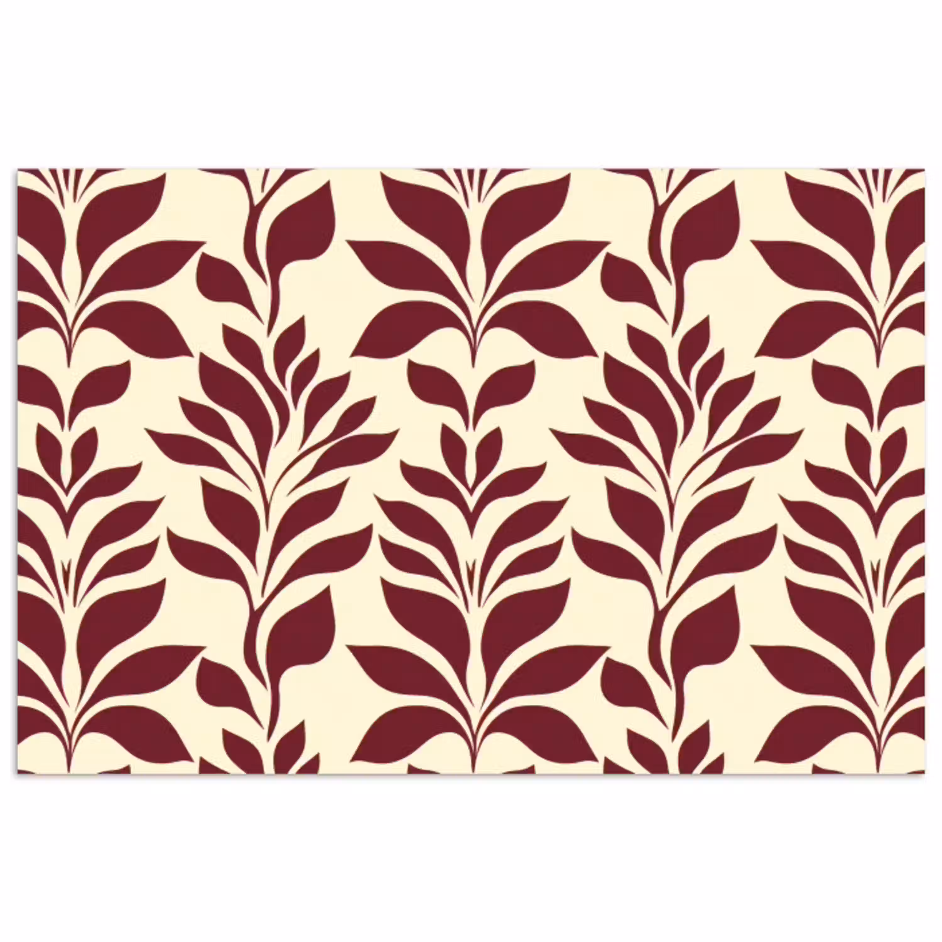 Abstract - Bladeren - Burgundy poster papier klein 62 -3d