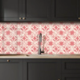 Roze - Bloemenmotief - Wit - Modern keuken achterwand 2 middel 871 -sfeer1