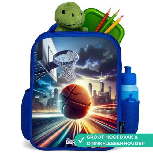 Slam dunk Kinderrugzak - Blauw middel -inhoud_NL