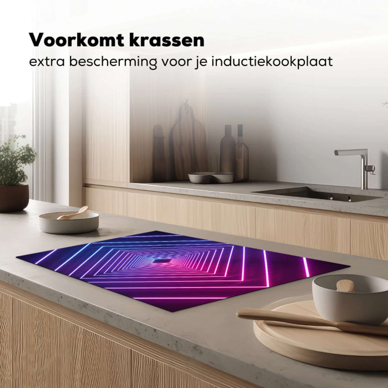 Driedimensionaal - Tunnel - Ruimte Inductie beschermer vinyl 3mm klein -sfeer1