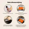 Oranje - Slow down you're doing fine - Retro Inductie beschemer met haakjes klein -ky-gebruik-nl