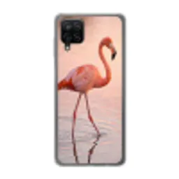 Flamingo - Water - Roze Telefoonhoesje Samsung Galaxy A12 klein -3d