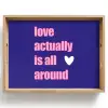 Tekst - Valentijn - Love - Blauw Dienblad Rechthoek middel -z3d_shopping