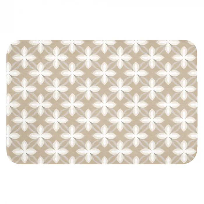 Patroon - Symmetrisch - Beige Badmat klein 997 -3d