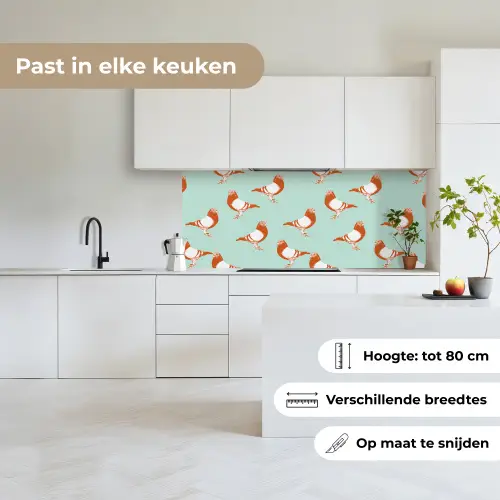 Duif - Vogel - Patroon keuken achterwand 2 middel 871 -sfeer4_NL
