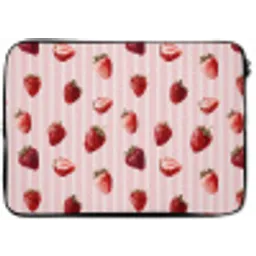 Strepen - Aardbei - Roze laptophoes neopreen klein 279 -zkaufland3dotto
