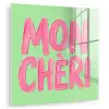 Mon cheri - Groen - Roze plexiglas 5mm klein -zzzproduct_nieuw