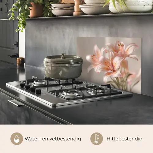 Lelies - Meeldraden - Roze - Wazig keuken achterwand spatscherm klein -usp_NL