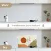 Zon - Abstract - Takken - Oranje keuken achterwand spatscherm klein -voor_na_NL