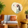 Quote - Hond - Zonnebril Wandcirkel Organisch Aluminium middel -sfeer4