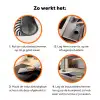 Donkerblauw - Abstract - Lijnen Inductie beschermer vinyl 3mm klein -zzzzzzz-td-werking