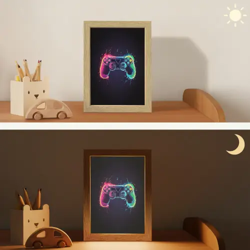Grafisch - Controller - Neon - Verfspatten Light Box met kabel klein -sfeer3_kind